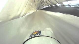 Bobsled Helmet Cam down the Bobsled Track - Utah Olympic Park