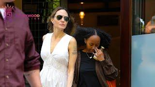 Angelina Jolie and Zahara Leaving Greenwich Hotel in NYC | Hollywood Pipeline