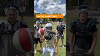 Tackle Basketball  first to 5 wins #sports #football #basketball #funny #trickshot #game