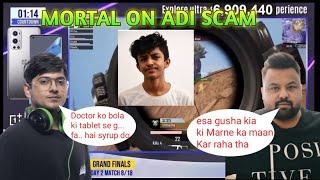 Mortal Revealed Adi Scam With S8UL Members| Goldy Bhai Angry On Adi | #mortal #soul #s8ul #prank