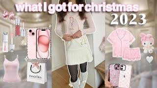 what I got for Christmas 2023! pandora, sephora & pinterest clothes