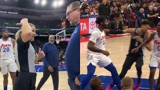 Ref tells 76ers she "f**ked up" after Drummond was ejected before brought back