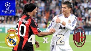 CR7 VS RONALDINHO - Real Madrid 4 x 2 Milan  ● U.C.L. 2010 MELHORES MOMENTOS & GOLS