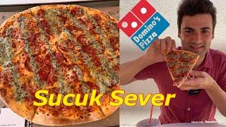 EVDE DOMİNOS SARIMSAK SOSLU SUCUK SEVER PİZZA TARİFİ!!!