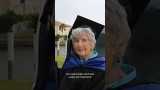 89yo college grad says, "Learn something new every day."  #shorts #learn