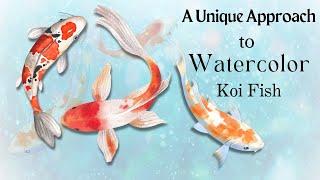 A Unique Approach to Watercolor Koi Fish! 