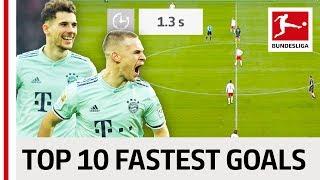 Top 10 Fastest Goals 2018/19 So Far - Sancho, Goretzka & More