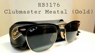 Ray-Ban RB3176 Clubmaster Metal (Black on Arista/Gold) Unboxing/Comparison