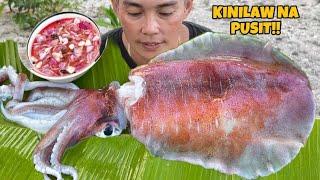 2Kg Kinilaw na Pusit Mukbang Asmr | RAW SQUID | Filipino Food Mukbang Philippines