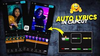 Generate Auto Captions In Capcut | Capcut Auto Lyrics Video Editing  | Auto Lyrics In Capcut