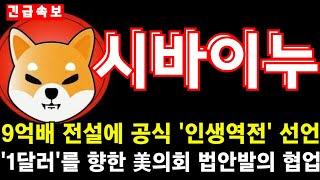 [시바이누] 9억배 전설의 밈코인에 공식 '인생역전' 선언! '1달러'를 향한 美의회의 코인 법안발의 협업! #시바이누 #시바이누코인 #도지코인 #도지 #베이비도지