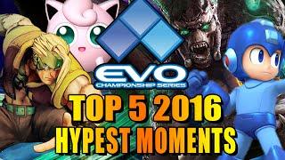 EVOLUTION 2016 - TOP 5 HYPE MOMENTS (Fighting Game World Championship)