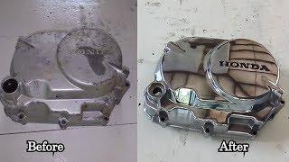 How to Polish Engine Cover - CD90 Engine cover restoration