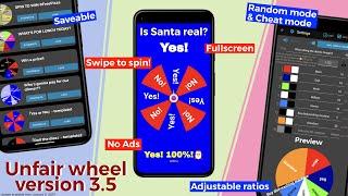 【Tutorial】How to use "Unfair wheel - Spin the wheel" app｜Manipulable Decision maker