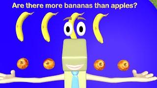 More and Fewer Kindergarten Math Video for Kids