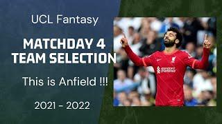 UCL Fantasy MD4 2021/2022 Team Selection