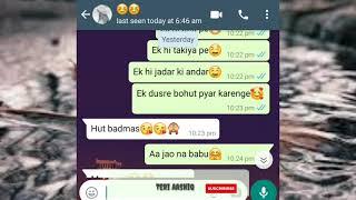 Romantic Chat With Gf Bf WhatsApp chatting video|Teri Aashiq|