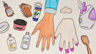 Paper ASMR Hand Care Spa Routine  #ASMR #paperdiy #paperasmr