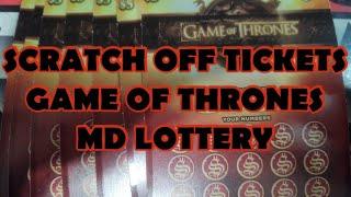 GAME OF THRONES  ️ SCRATCH OFF TICKETS MD LOTTERY #subscribe #scratch