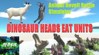 DINOSAUR HEADS EAT UNITS - Animal Revolt Battle Simulator - Den4ik-ARBSimulator