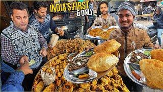 70/- Rs India's 1st and Only | Unlimited Desi Ghee Street Food Breakfast | 24 Carat Gold Nashta