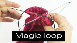 Magic loop / Мэджик луп / Магическая петля. Удобный способ вязания по кругу спицами с одним тросиком