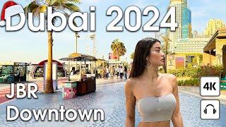 Dubai  Jumeirah Beach Residence, Downtown Dubai & Burj Khalifa [4k] Walking Tour Compilation