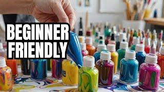 Paint Pouring with a New Tool - Easy for Beginners!