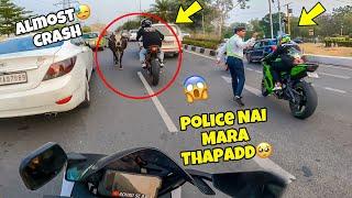 Police walu nai Thapadd marr diya|| Angry cops VS biker|| I almost crashed my Duke390