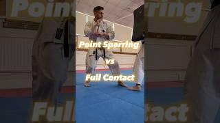 Karate: full contact vs point sparring.      #karate #martialarts #shotokan #kumite #sparring #dojo