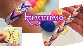 How to Make a Kumihimo Friendship Bracelet ( Flat Chevron Pattern )