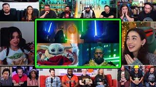 Youtubers React To GROGU REMEMBER ORDER 66 | The Mandalorian S3 Ep 4 Order 66 Reaction Mashup