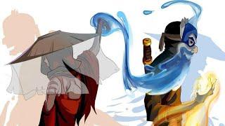 Zuko and Katara || Painted Lady and Blue Spirit