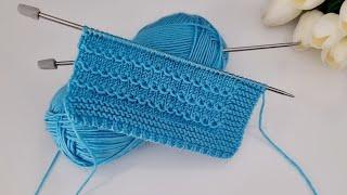 İki Sırada Örülen Kolay Örgü Yelek Modeli  knitting crochet desen patik battaniye kazak süveter
