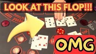 ULTIMATE TEXAS HOLD 'EM in LAS VEGAS! LOOK AT THIS FLOP! OMG!!