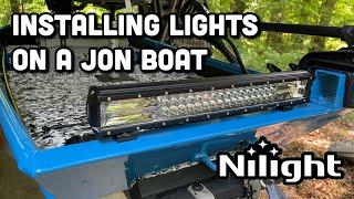 Installing Nilight Light Bar on a Jon Boat