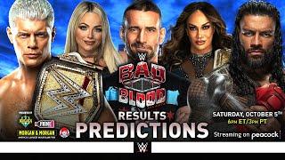 WWE Bad Blood 2024 - Results Predictions