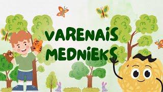 Raušuks - Varenais mednieks - videoklips - Video ar vārdiem / DZIESMAS BĒRNIEM / Raušuka dziesmiņas