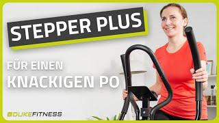 Duke Fitness Stepper Plus | Fitnessgerät für einen knackigen Po | Stepper und Crosstrainer in einem