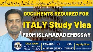 Italian Student Visa in 2023 Required Documents for Pakistani Students at  Islamabad Embassy