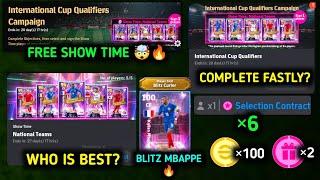 Free show time + 5 selection contracts | free 100 coins | Blitz mbappe  | efootball mobile