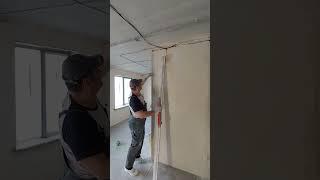 Монтаж перфоугла на шпаклевку