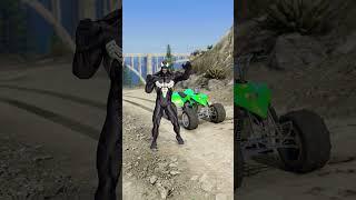 Spiderman Vs Venom Drage Race Challenge #shorts #gta5