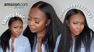 AMAZON PRIME! $80 CLIP IN EXTENSIONS | NATURAL INSTALL | LASHEY HAIR