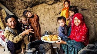  live in cave in Bamyan province of Afgh/  Underground life secret/ happy kids/ #food #cooking