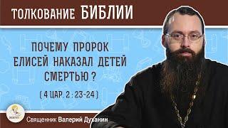 Почему пророк Елисей наказал детей смертью (4 Цар. 2:23-24)?  Священник Валерий Духанин