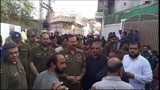 Visit of DPO Jhelum to Pindaddan KhanVisiting the procession routes,