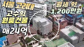 서울 고려대 고수익(월세1,200만원)꼬마건물 실매가11억