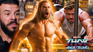 Reagindo ao TREINO e TRANSFORMAÇÃO do Chris Hemsworth Para THOR: Amor e Trovão!