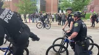 Protesters outside Schurr murder trial yell at Grand Rapids police